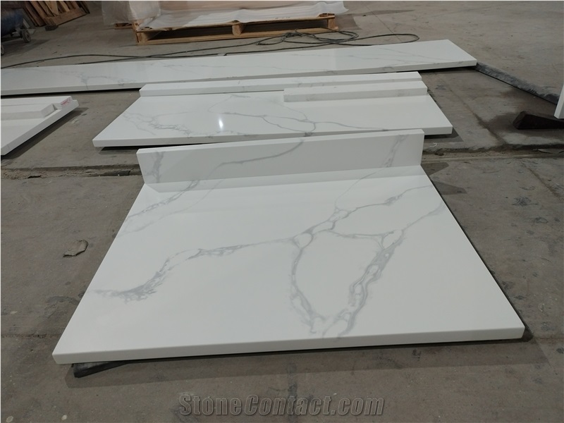 20Mm 30Mm Rich Edge Process 5012 Quartz Kitchen Countertop