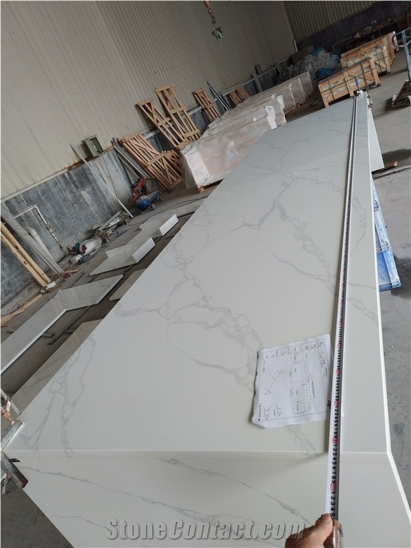 20Mm 30Mm Rich Edge Process 5012 Quartz Kitchen Countertop