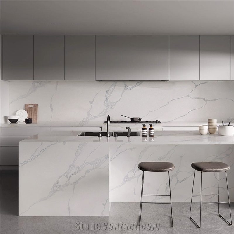 20Mm 30Mm Rich Edge Process 5012 Quartz Kitchen Countertop