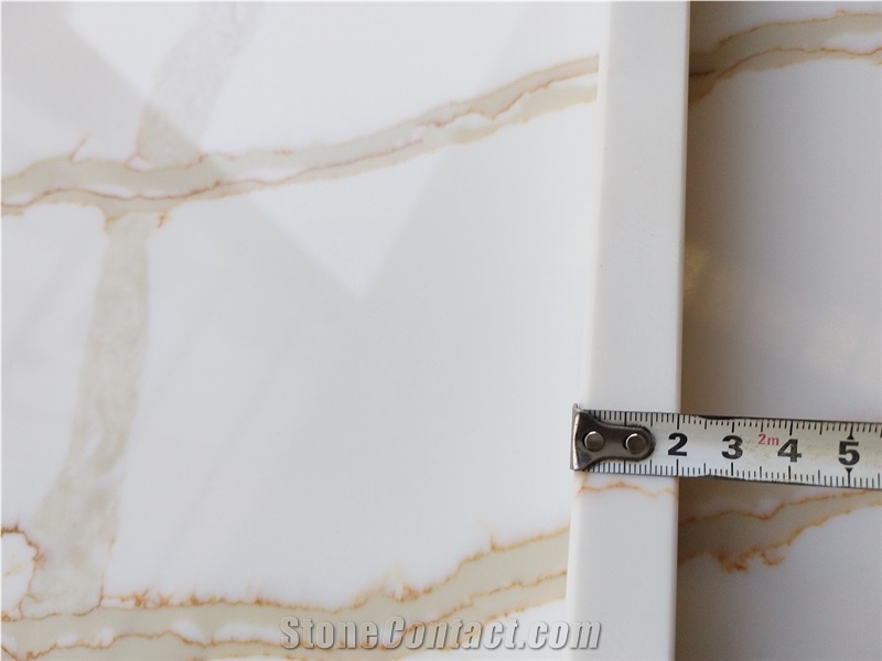 5017 Calacatta Gold Quartz Kitchen Countertop