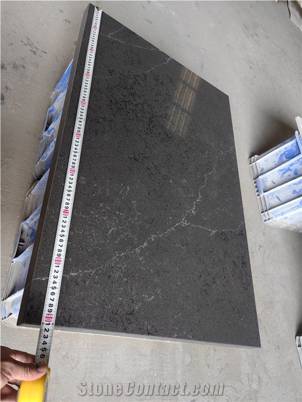 GOLDTOP 5039 Laurent Black Quartz Slabs