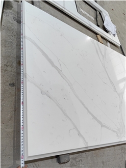 GOLDTOP 5062 Calacatta Victoria White Quartz Kitchen Tops