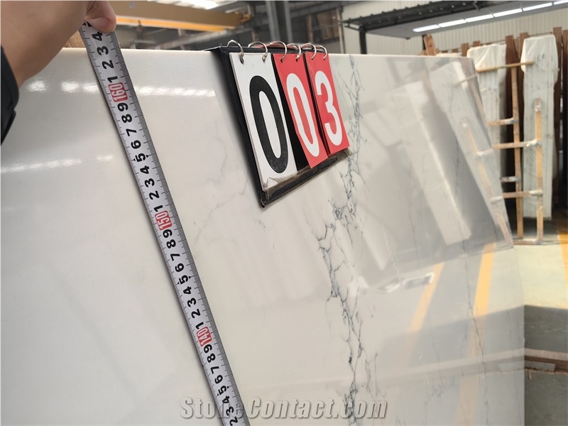 GOLDTOP 5065 Vivo White Quartz Solid Surface Table Tops