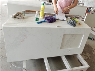 GOLDTOP 5069 Calacatta Noval White Quartz Kitchen Tops