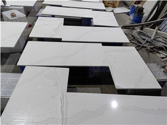 GOLDTOP 5109 Calacatta Apuana White Quartz Kitchen Tops