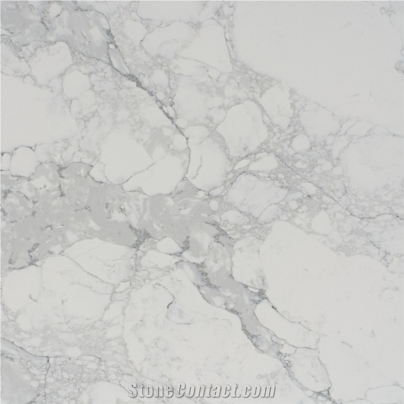 Polished 5117 Statuario Verona Quartz Slabs