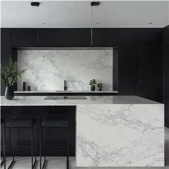 Polished 5117 Statuario Verona Quartz Slabs