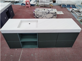 Goldtop Sivec White Marble Bathroom Vanity Tops