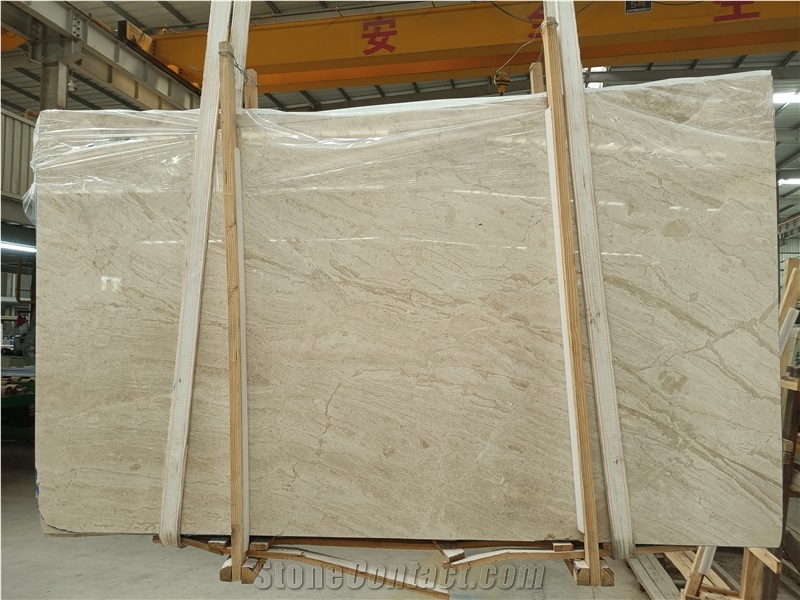 Honed Surafce Integrated Beige Marble Bathroom Countertop