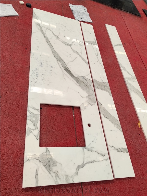 Luxurious Design Eased Edge Process Marble Countertops