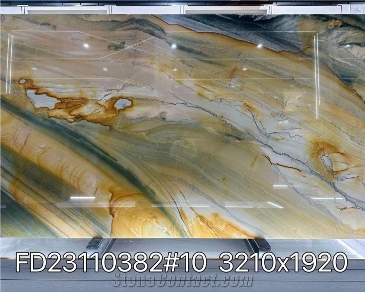Aquarella Golden Quartzite Slabs