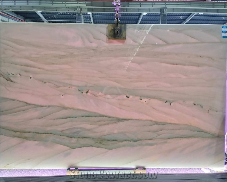 Natural White Cristallo Quartzite Slabs