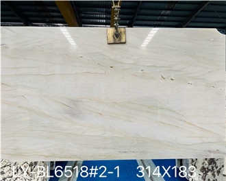 Natural White Cristallo Quartzite Slabs