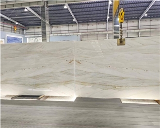 Natural White Cristallo Quartzite Slabs
