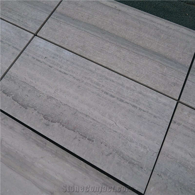 Blue Wood Vein Marble Wall Tiles Wooden Grain Marble Slab Tile