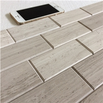 Peel And Stick 4Mm Adhesive Thin Subway Marble Mosaic Tiles