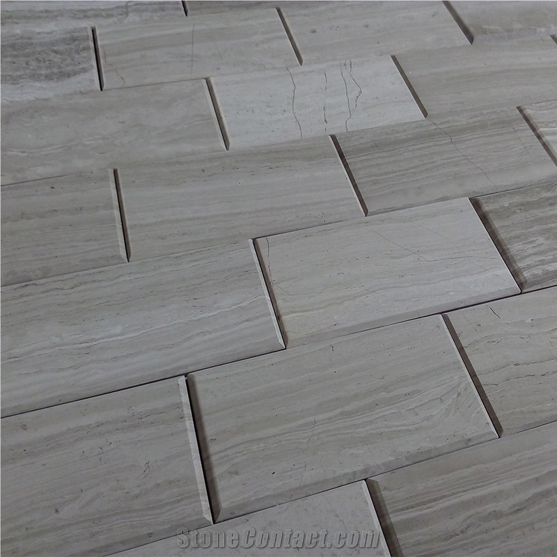 Peel And Stick 4Mm Adhesive Thin Subway Marble Mosaic Tiles