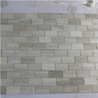 Peel And Stick 4Mm Adhesive Thin Subway Marble Mosaic Tiles