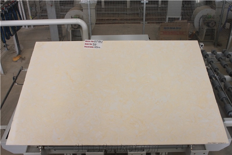 Arabian Gold Bao Lai Artificial Marble Stone Quartz Slabs