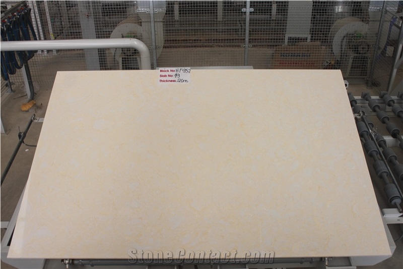Arabian Gold Bao Lai Artificial Marble Stone Quartz Slabs