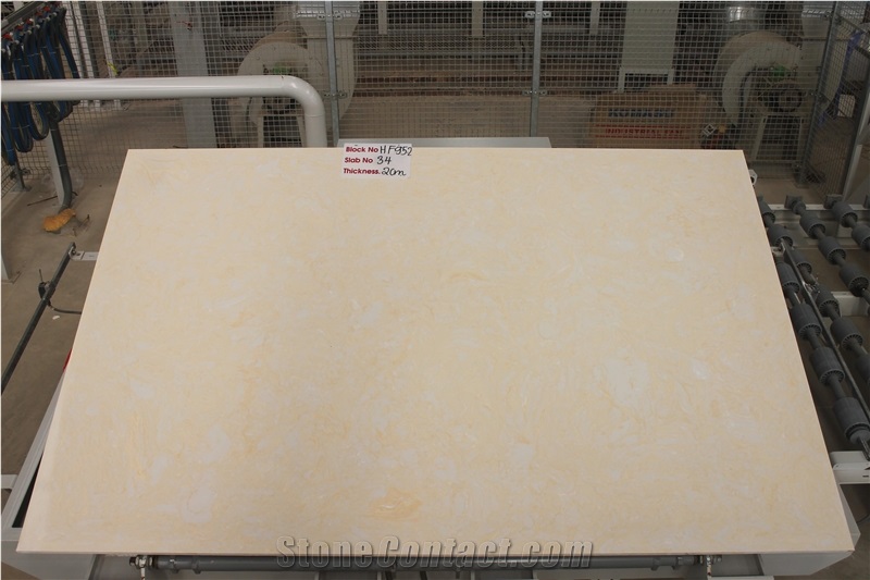 Arabian Gold Bao Lai Artificial Marble Stone Quartz Slabs
