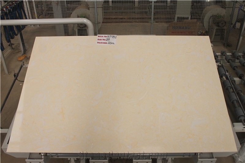 Arabian Gold Bao Lai Artificial Marble Stone Quartz Slabs