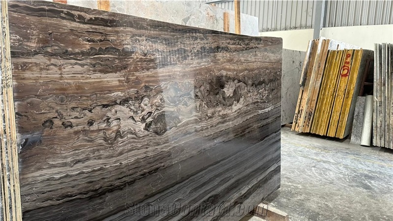 Cappuccino Brown Marble Slabs