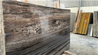 Cappuccino Brown Marble Slabs