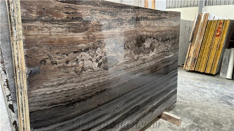 Cappuccino Brown Marble Slabs