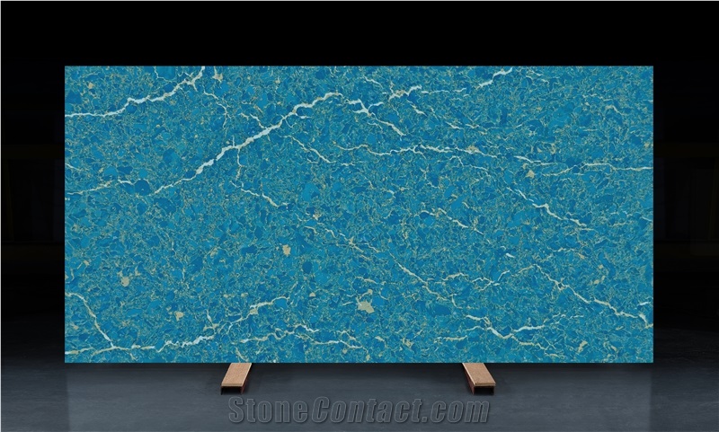 Ash Quartz - Beautiful Blue Calacatta Quartz Slabs