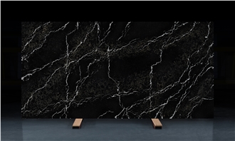 Ash Quartz - Dark Quartz Slabs With White Vein 2Cm Ash Quartz - Dark Quartz Slabs With White Vein 2Cm