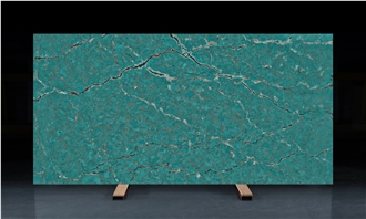 Ash Quartz -  Green Blue Pretty Quartz Slabs
