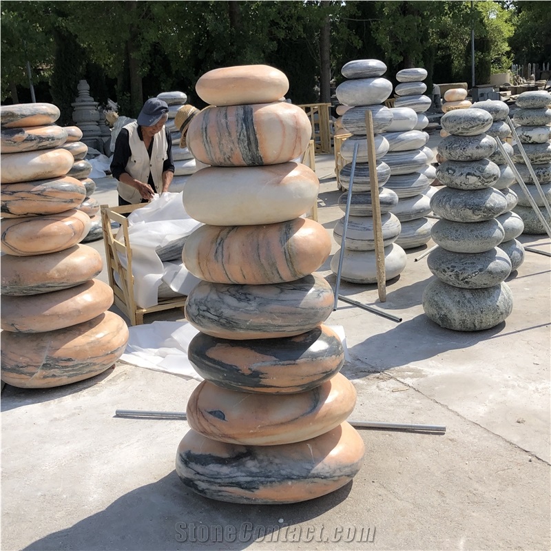 Garden Landscape Big Pebble Onyx Showstone Cobble Fountains