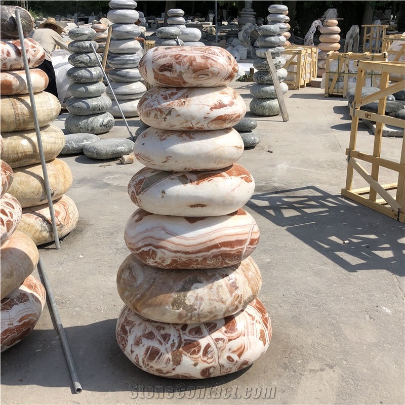 Garden Landscape Big Pebble Onyx Showstone Cobble Fountains