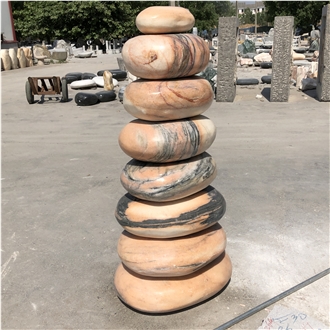 Garden Landscape Big Pebble Onyx Showstone Cobble Fountains