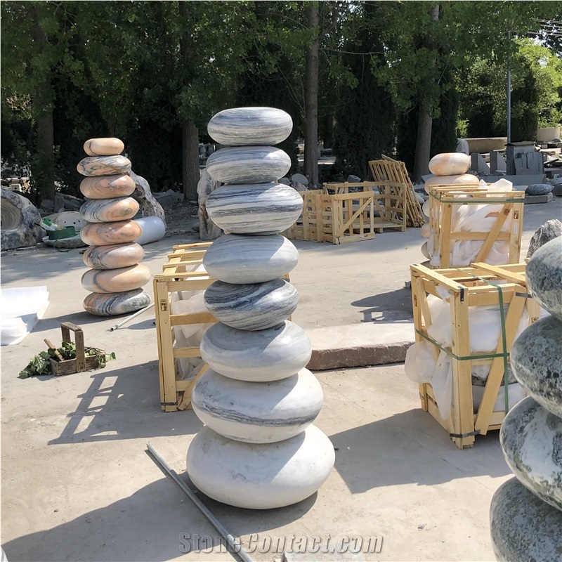 Garden Landscape Big Pebble Onyx Showstone Cobble Fountains