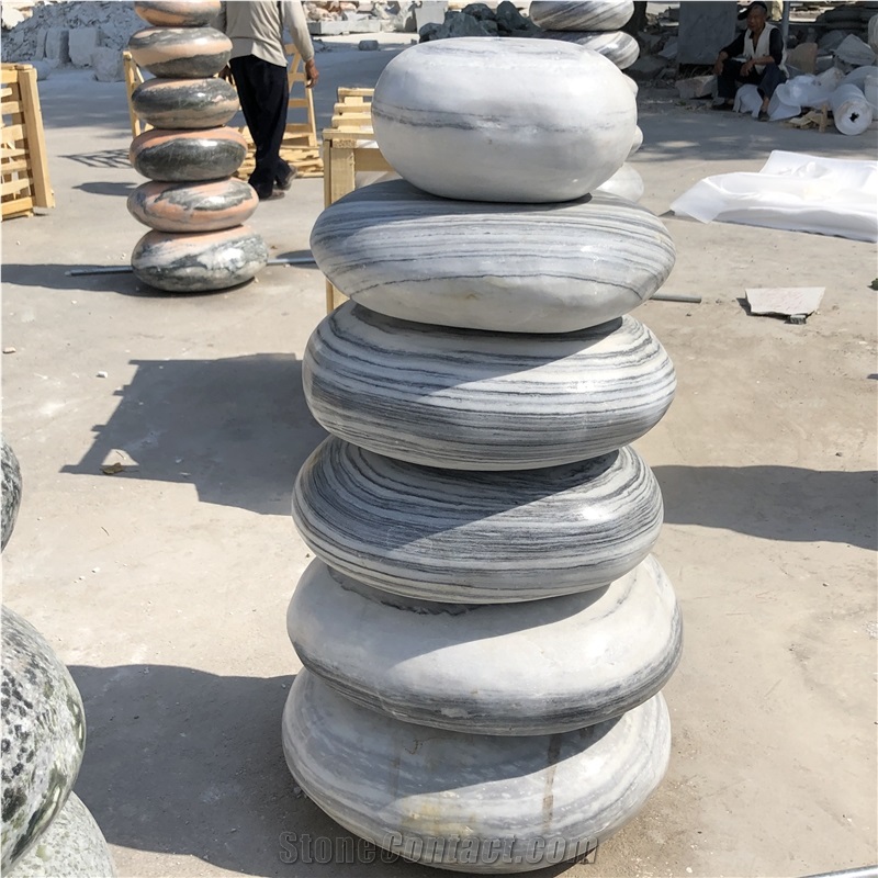 Garden Landscape Big Pebble Onyx Showstone Cobble Fountains