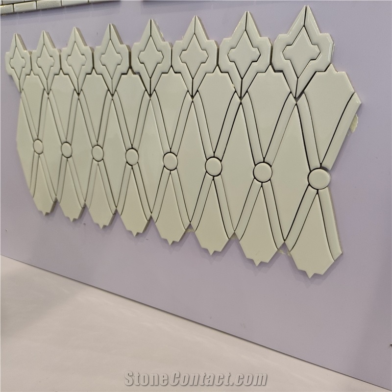 Quality Wall Decoration White  Mosaic For Home And Hotel