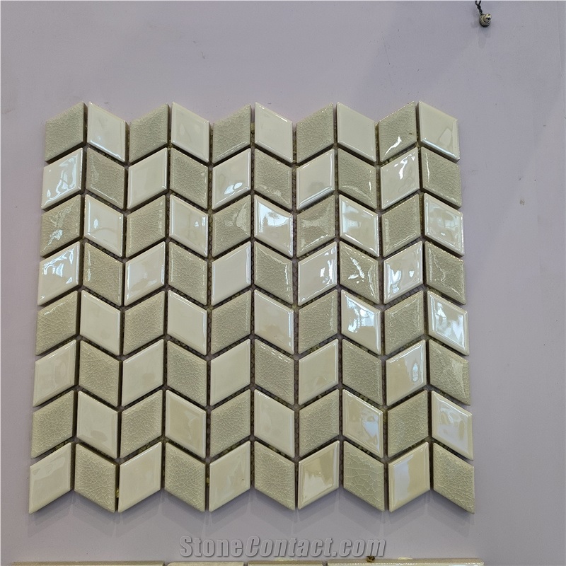 Rhomboid Ceramic Mosaic Tile For Kitchen Mosaic
