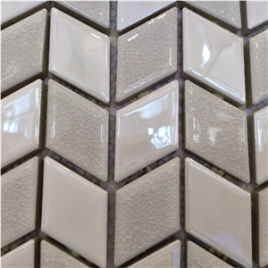 Rhomboid Ceramic Mosaic Tile For Kitchen Mosaic