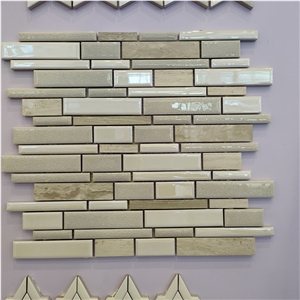 White  Ceramic Mosaic For  Bathroom Kitchen