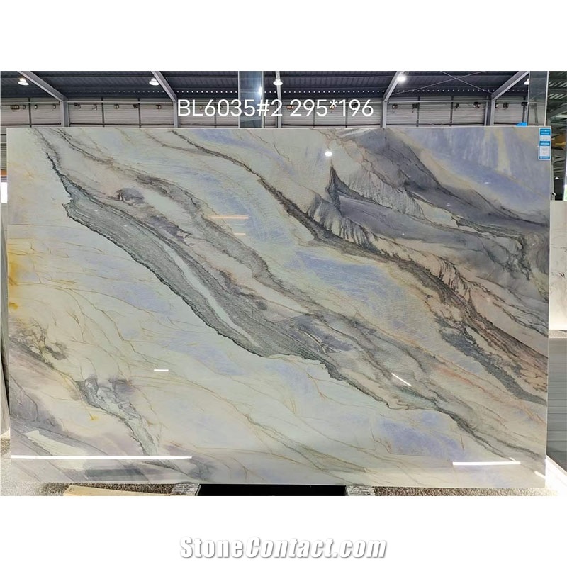 3230X1970 Blue Quartzite  For Background Wall Design  Slabs