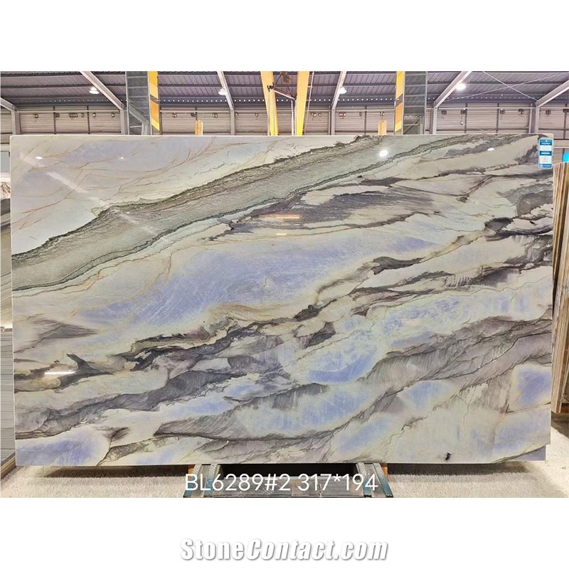3230X1970 Blue Quartzite  For Background Wall Design  Slabs