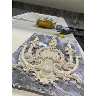 Beige Marble Stone Reliefs For Home Interior Decoration