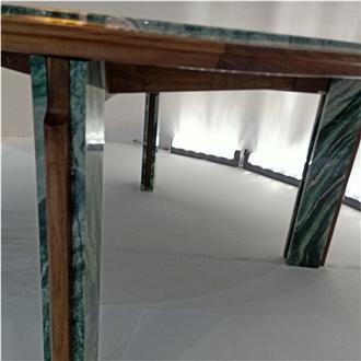 Green Verde Lapponia Quartzite For Home Round Table Top