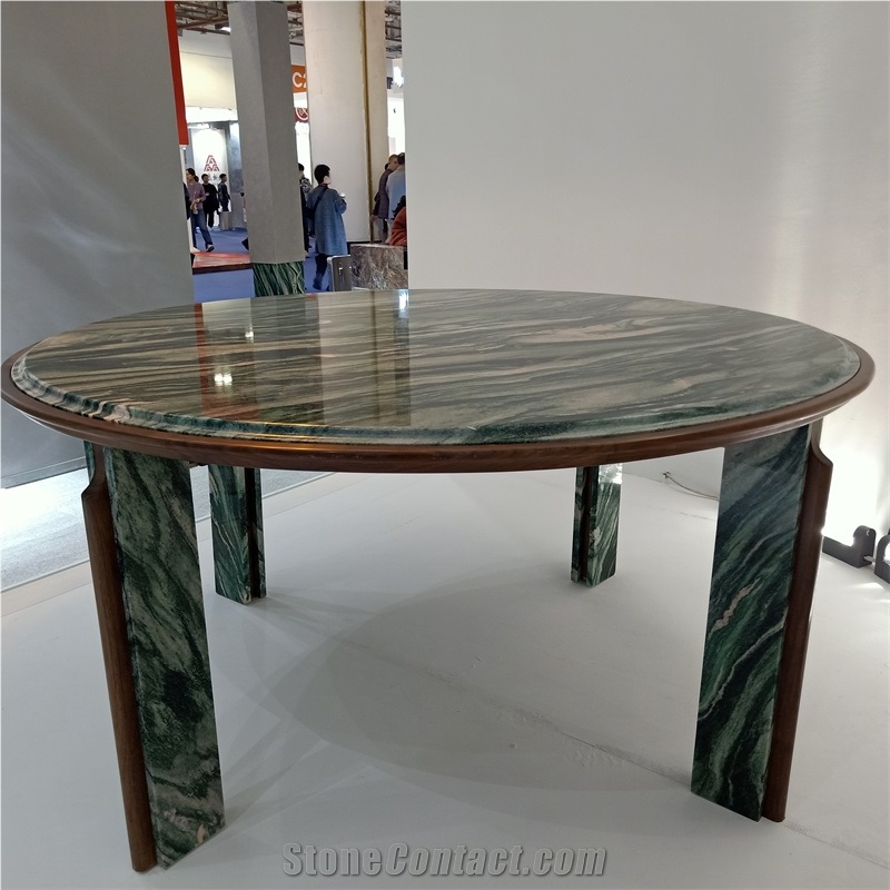 Green Verde Lapponia Quartzite For Home Round Table Top