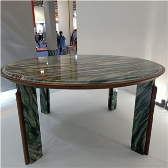 Green Verde Lapponia Quartzite For Home Round Table Top