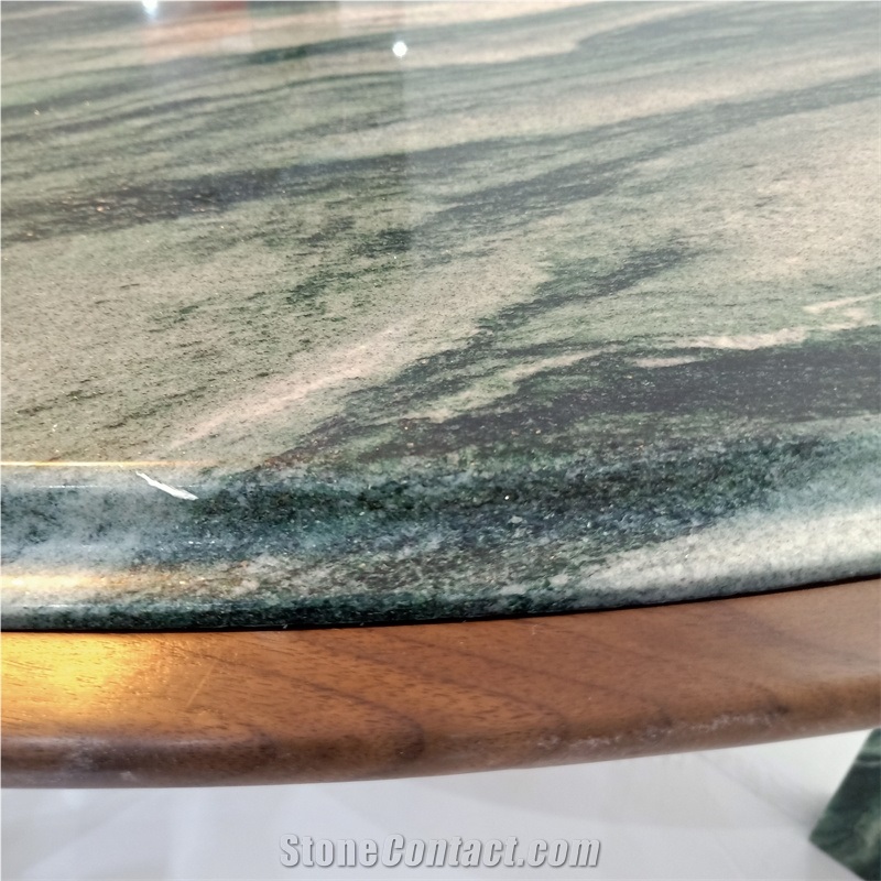 Green Verde Lapponia Quartzite For Home Round Table Top