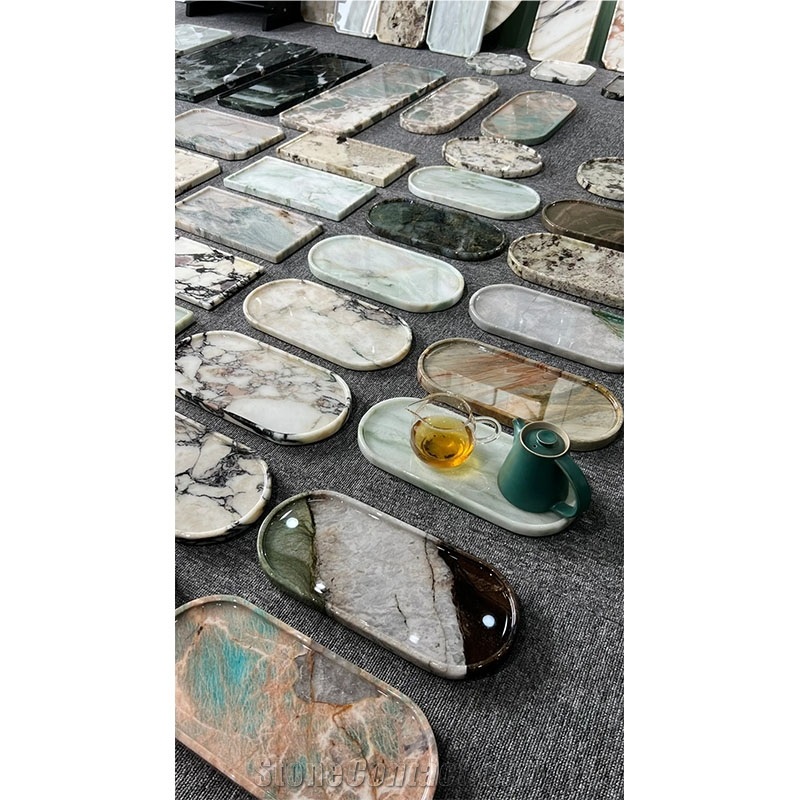 Nature Stone Tea Tray For Kitchen Accessories