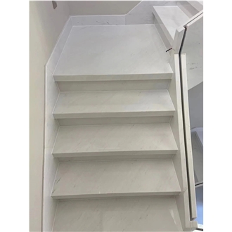 Nature White Polaris Marble Stair For Stone Steps